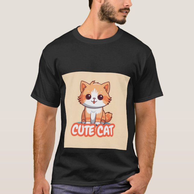 Cute Kawaii Ginger Cat Hugging Gift Box  ✨🎁 T-Shirt (Vorderseite)