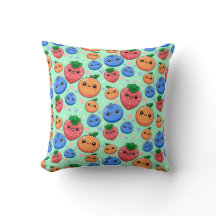 Cute Kawaii Green Orange Blue Fruit