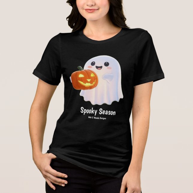 Cute Kawaii Halloween Ghost Tshirt (Recto)