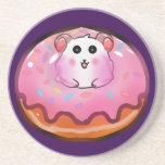 Cute Kawaii Hamster in Pink Frosted Donut Art Getränkeuntersetzer<br><div class="desc">Satisfy your sweet tooth with this incredibly cute hamster and donut design! The artwork showcases a cheerful little hamster peeking out from the hole of a huge, glossy pink donut complete with colorful sprinkles. This fun, kawaii-style illustration is perfect for children's clothing, sweet birthday party invitations, cute stickers, or as...</div>