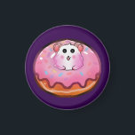 Cute Kawaii Hamster in Pink Frosted Donut Art Magnet<br><div class="desc">Satisfy your sweet tooth with this incredibly cute hamster and donut design! The artwork showcases a cheerful little hamster peeking out from the hole of a huge, glossy pink donut complete with colorful sprinkles. This fun, kawaii-style illustration is perfect for children's clothing, sweet birthday party invitations, cute stickers, or as...</div>
