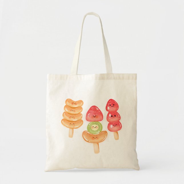 Cute Kawaii Hand-drawn Tanghulu Tragetasche (Vorne)