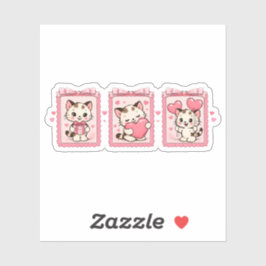 Cute Kawaii Kitten Love Sticker