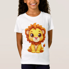 Cute Kawaii Lion Cub Graphic T-Shirt