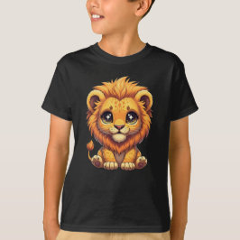 Cute Kawaii Lion Cub Illustration T-Shirt