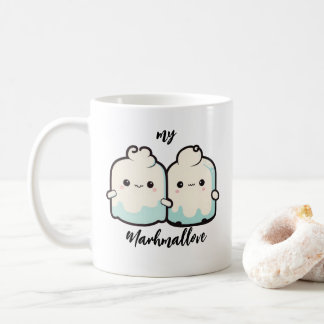 Cute Kawaii Marshmallow Couble café Mug