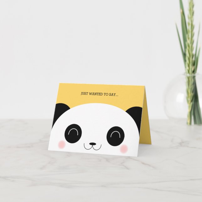 Cute Kawaii Peekaboo Panda Face Merci (Devant)
