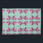 Cute Kawaii Pink Duck & Hearts Nursery Art Geschirrtuch<br><div class="desc">Quack up a smile with this incredibly cute pink duck design! This unique illustration features a glossy, 3D-style duck with a soft, textured wing, looking lovingly at floating pink hearts. It's an adorable and modern take on a classic childhood favorite. Perfect for decorating a baby girl's nursery, making a sweet...</div>
