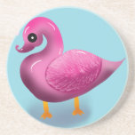 Cute Kawaii Pink Duck & Hearts Nursery Art Getränkeuntersetzer<br><div class="desc">Quack up a smile with this incredibly cute pink duck design! This unique illustration features a glossy, 3D-style duck with a soft, textured wing, looking lovingly at floating pink hearts. It's an adorable and modern take on a classic childhood favorite. Perfect for decorating a baby girl's nursery, making a sweet...</div>