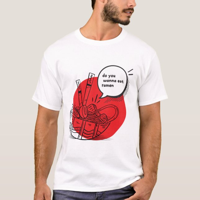 Cute Kawaii Ramen - Funny Japanese Food  T-Shirt (Vorderseite)
