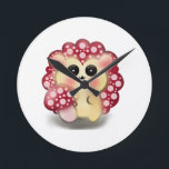 Cute Kawaii Red Mushroom Hedgehog Toadstool Art Runde Wanduhr<br><div class="desc">Add a touch of forest magic to your day with this incredibly cute Mushroom Hedgehog design! This adorable woodland hybrid character features a glossy red toadstool cap with pink dots and big, sweet anime-style eyes. This kawaii illustration perfectly captures the trendy cottagecore and fairycore aesthetics. It makes a wonderful gift...</div>