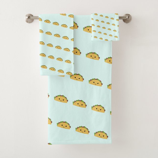 Cute Kawaii Smiling Taco Motif (En situation)