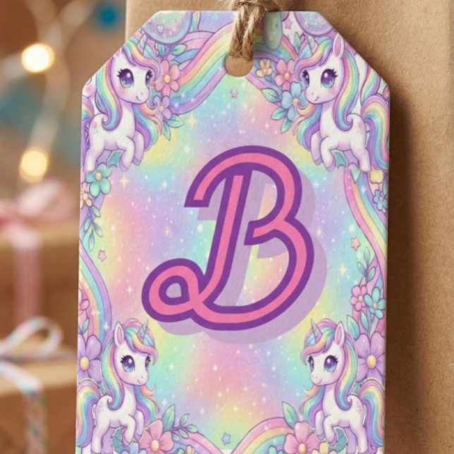 Cute Kawaii Unicorn Pastel Rainbow Magical Geschenkanhänger (Von Creator hochgeladen)