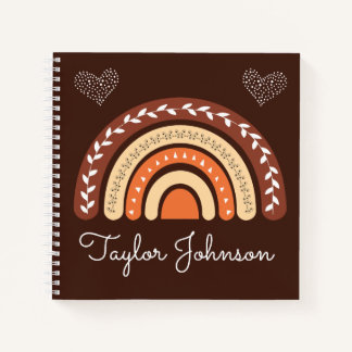 Cute Kids Boho Rainbow sur Carnet Brown