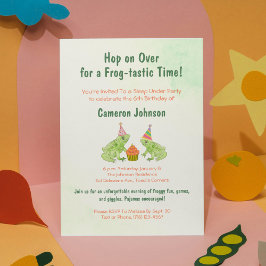 Cute Kids Frog Anniversaire Fête Invitation