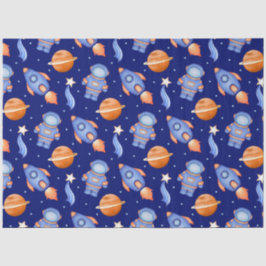 Cute Kids Outer Space Astronaut Seidenpapier