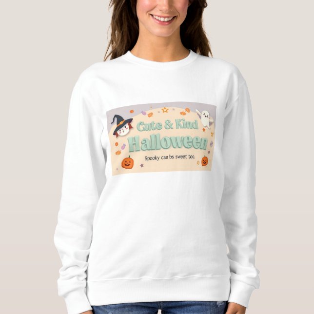 🧡 ✨ „Cute & Kind Halloween“ Kollektion 🎃🌿 Sweatshirt (Vorderseite)