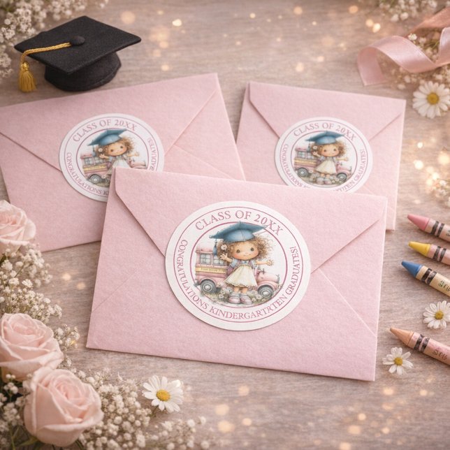 Cute Kindergarten Graduation Sticker Design (Von Creator hochgeladen)