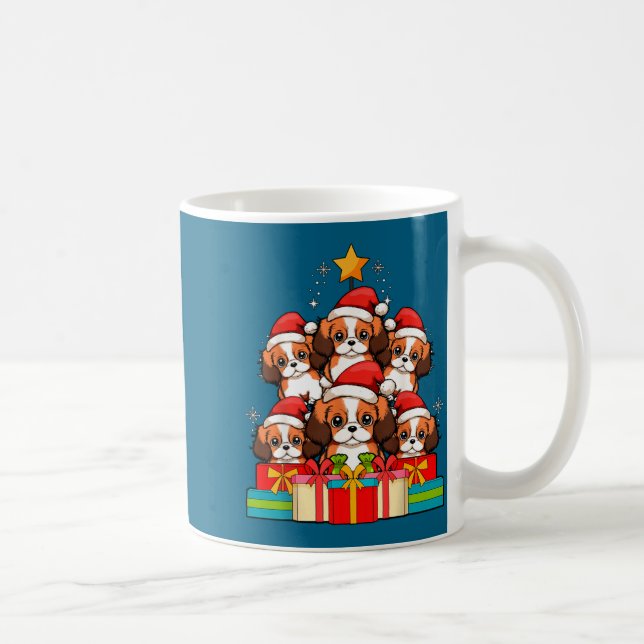 Cute King Charles Cavalier Le Dog Christmas Tree X Kaffeetasse (Rechts)