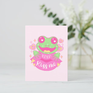 Cute Kiss Me Frog - Xoxo Postkarte