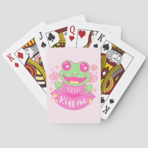 Cute Kiss Me Frog - Xoxo Spielkarten