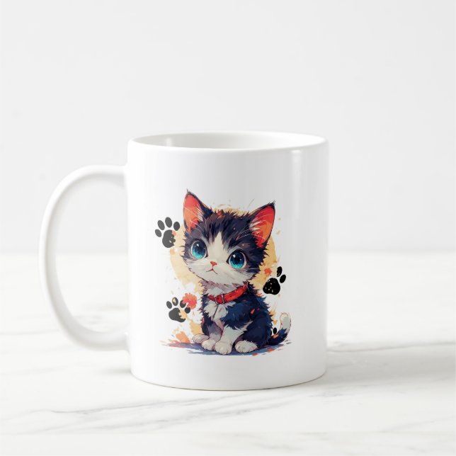 Cute kitten mug kaffeetasse (Links)