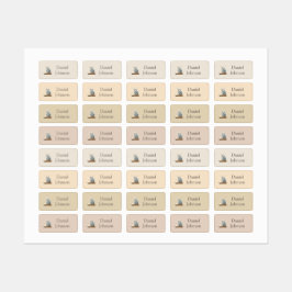 Cute Kitten with Backpack Neutral Clothes Etiketten