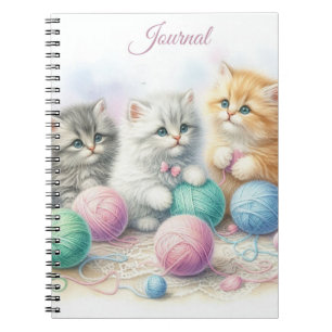 Cute Kittens Avec Carnet De Boules De Fer Coloré