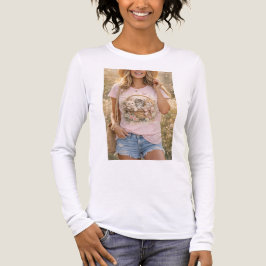 Cute Kittens Floral Graphic Girls  T-Shirt Tri-Blend Shirt