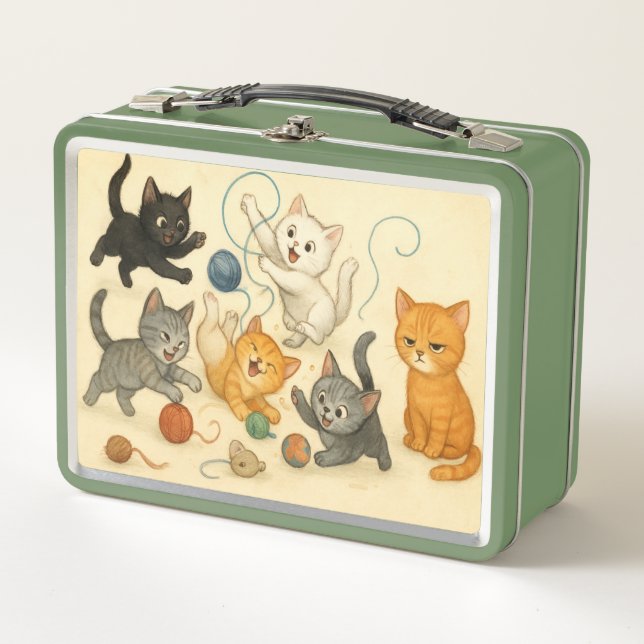 Cute kittens Metal Lunchbox (Vorderseite)