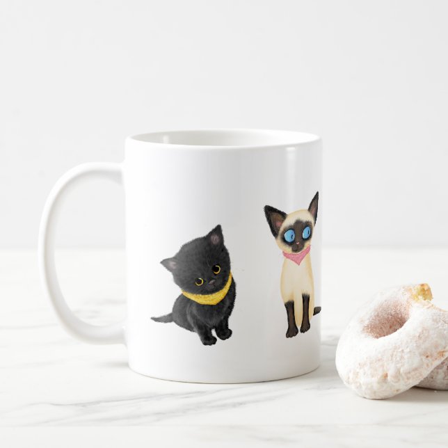 Cute kittens mug (Avec donut)