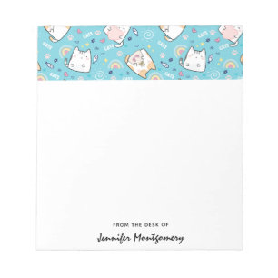 Cute Kitty Cats Whimsical Pattern Notizblock