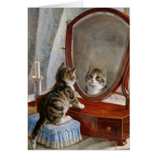 Cute Kitty Chat Peinture Vintage par Frank Paton