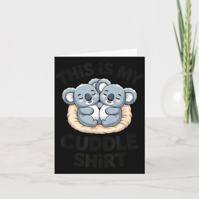 Cute Koala Couple This Is My Cuddle  Karte (Vorderseite)