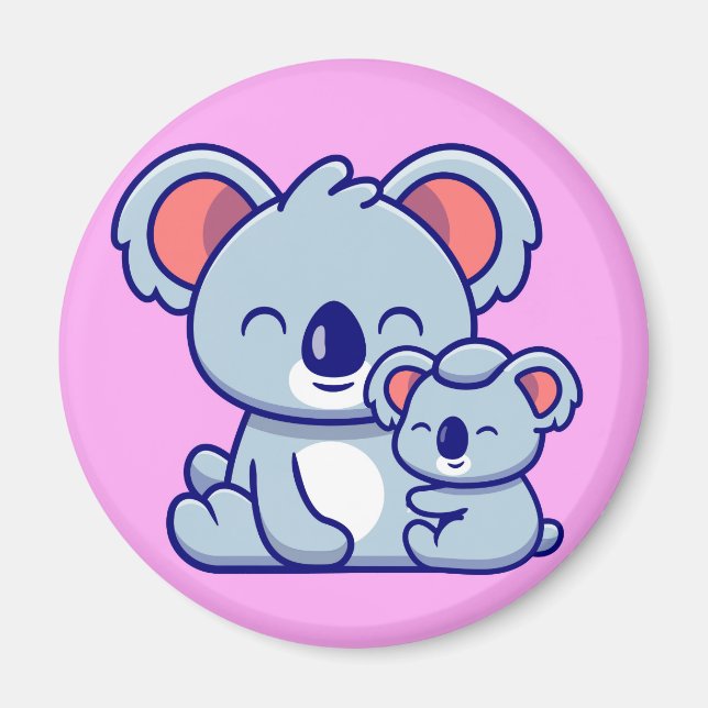 Cute Koala Et Aimant Bébé (Devant)