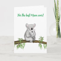 Cute koala et carte bébé Fête des Mères