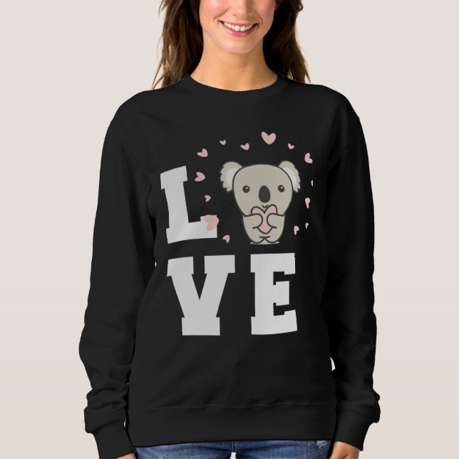Cute Koala Heart Koalas Animal Australia Cute Koal Sweatshirt (Vorderseite)