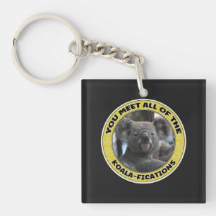 Cute koala "jouer sur les mots" porte - clé person