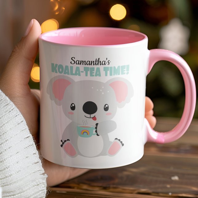 Cute Koala Koala Tea Time Koala Mug (This “aussie-ome” koala mug is almost too much sweetness to “bear”. )