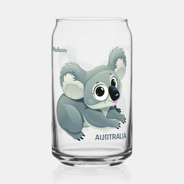 Cute Koala nom et texte personnalisés (Recto)