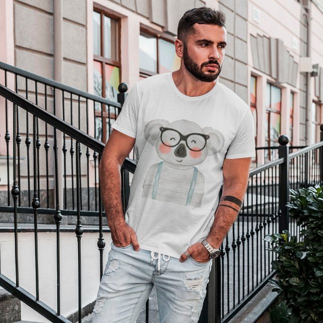Cute Koala Wearing Glasses T-Shirt (Créateur téléchargé)