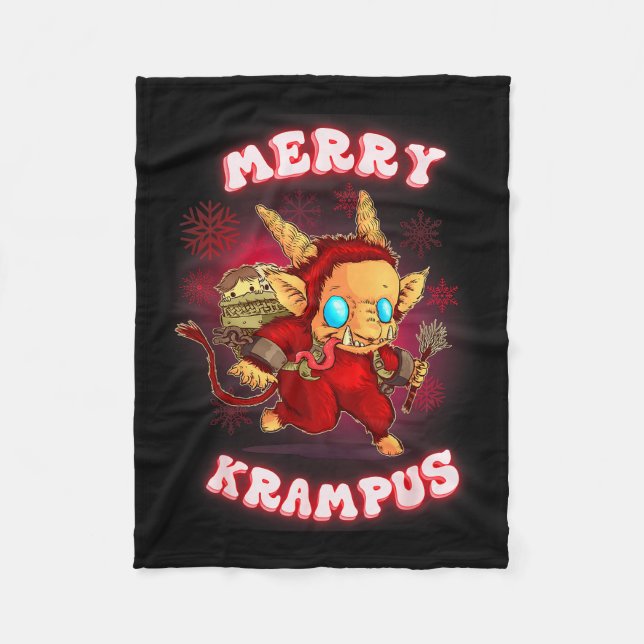 Cute Krampus Pajamas Kids Mens Womens Christmas  Fleecedecke (Vorderseite)