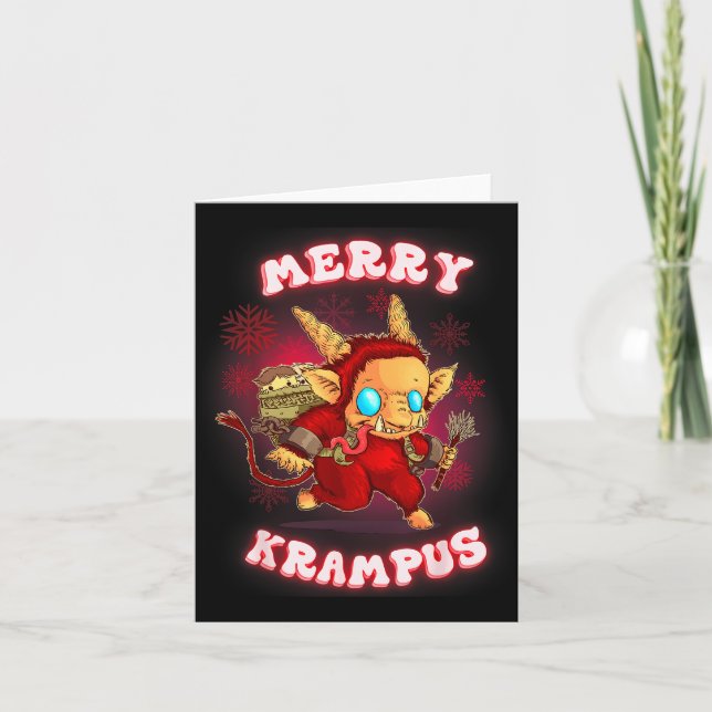 Cute Krampus Pajamas Kids Mens Womens Christmas  Karte (Vorderseite)