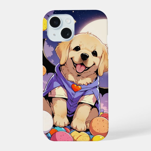 Cute Labrador Retriever avec bonbon d'halloween (Verso)