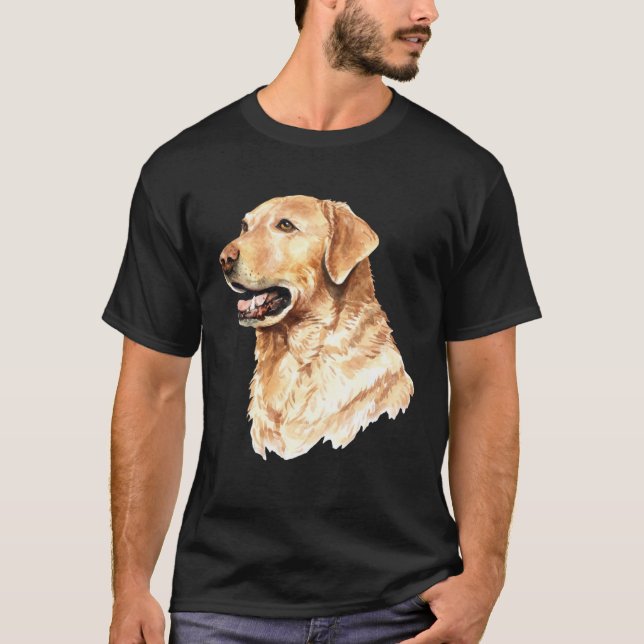 Cute Labrador Retriever Dog Portrait Lab  Owner Mo T-Shirt (Vorderseite)