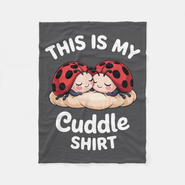 Cute Ladybug Couple This Is My Cuddle  Fleecedecke (Vorderseite)