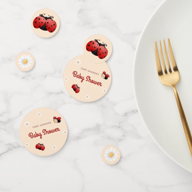 Cute Ladybug Flowers Baby Shower Table Konfetti (Gruppe)