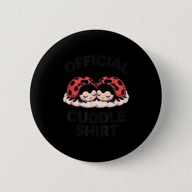 Cute Ladybug Love Cuddle  Button (Vorderseite)