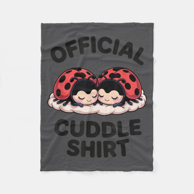 Cute Ladybug Love Cuddle  Fleecedecke (Vorderseite)
