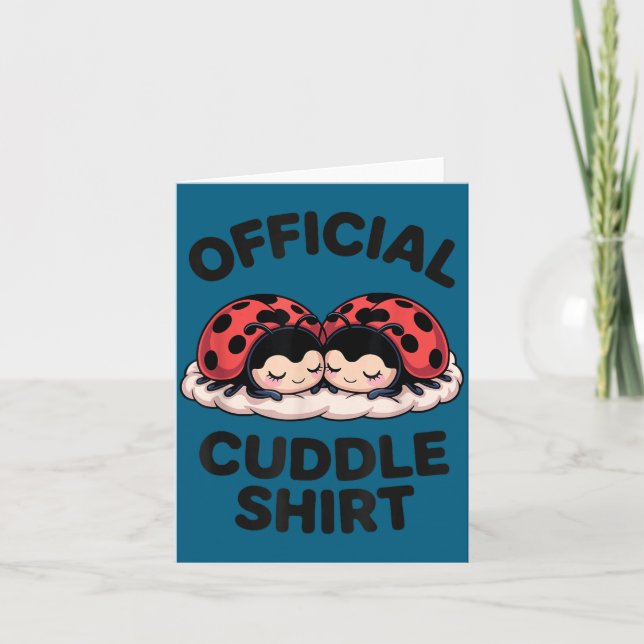 Cute Ladybug Love Cuddle  Karte (Vorderseite)